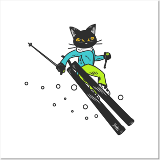 Ski action Posters and Art